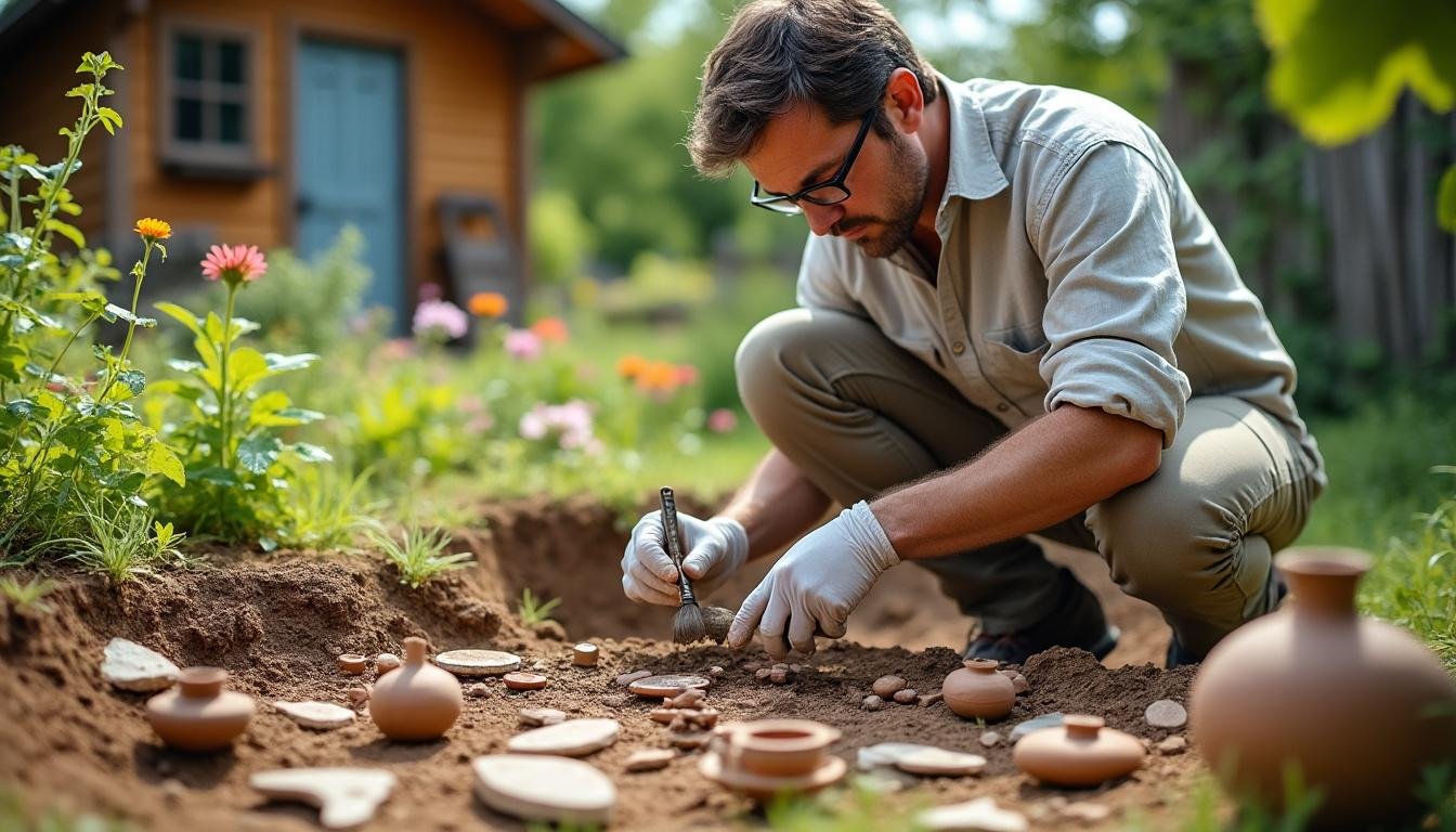 dans cette fascinante histoire, une maman jardinière déterre une épée ancienne cachée dans son jardin, révélant des secrets du passé et une époque révolue. suivez son intrigue et sa passion pour l'histoire alors qu'elle plonge dans l'aventure et redécouvre les mystères de son environnement.