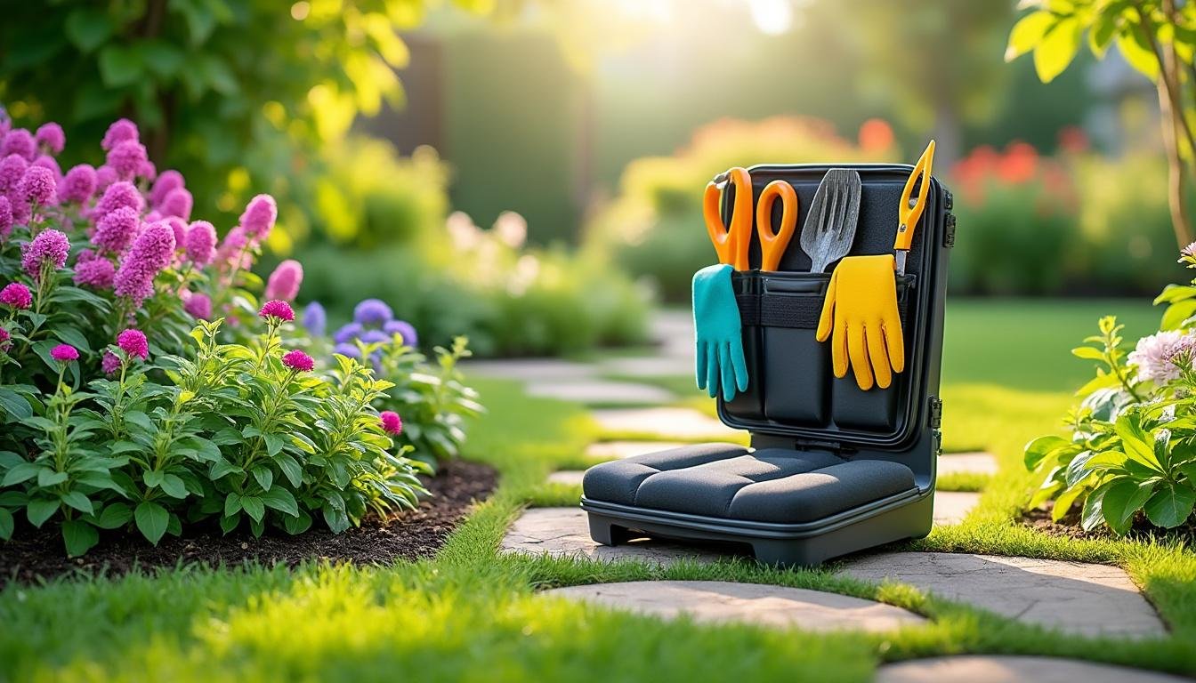 découvrez notre accessoire de jardinage révolutionnaire : une genouillère, un siège et un organisateur d'outils tout-en-un, conçu pour faciliter vos tâches de jardinage tout en préservant votre confort. pour seulement 18 dollars, améliorez votre expérience de jardinage avec cet outil indispensable.