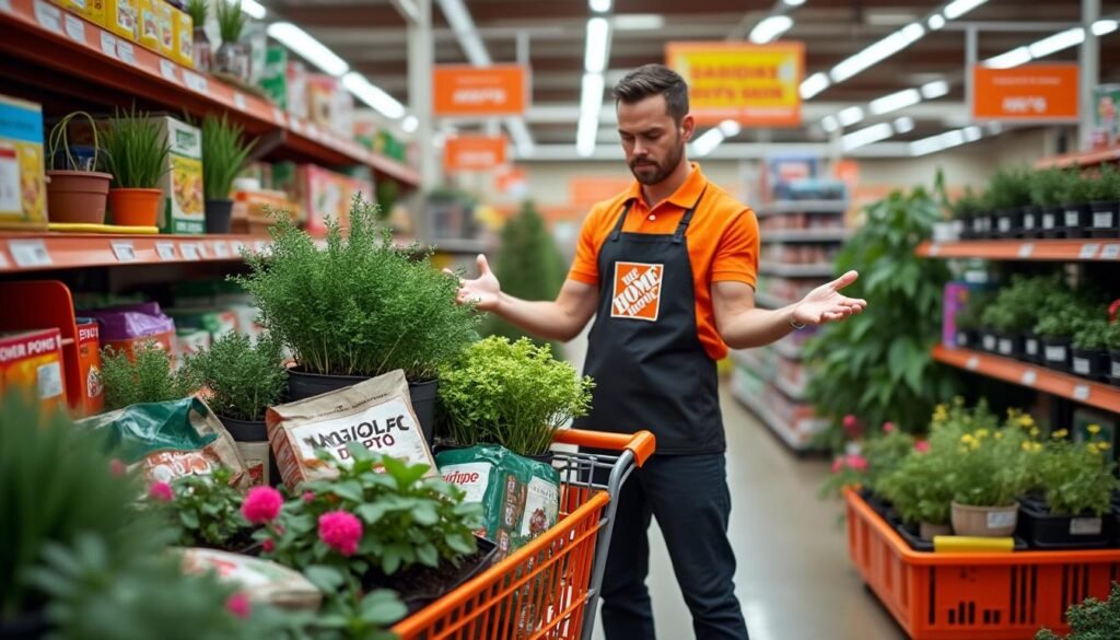 un employé de home depot partage une photo choquante de chariots remplis de produits de jardinage jetés, dénonçant ce gaspillage important. il précise que cette décision ne vient pas du personnel, suscitant l’indignation des internautes.