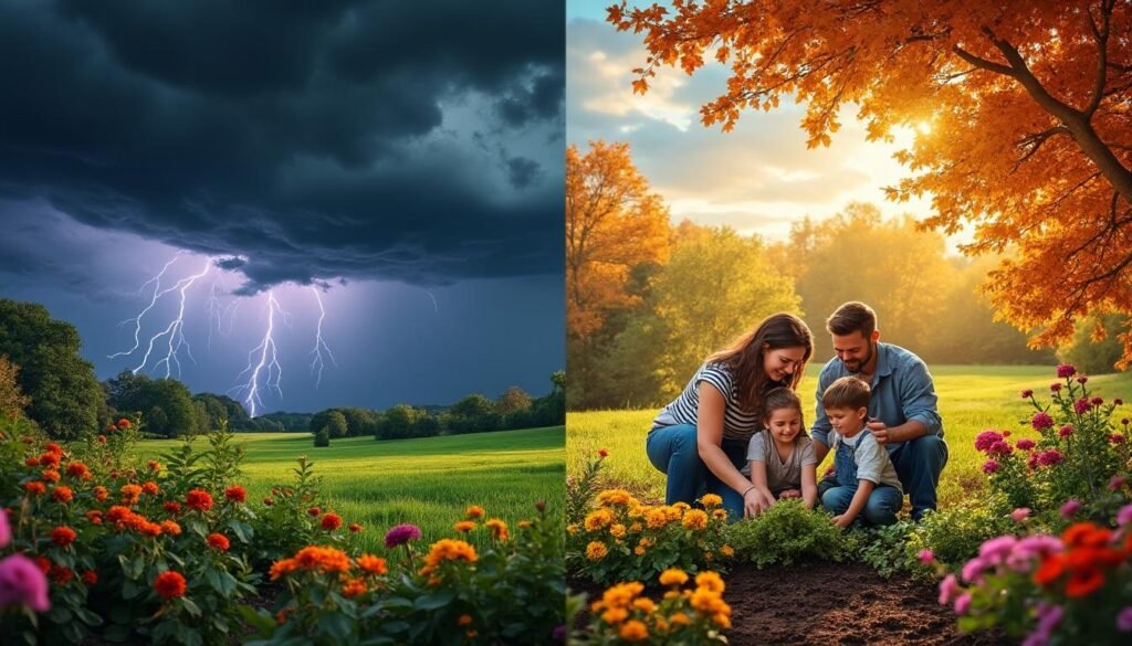 découvrez les conseils de jesse ritka pour profiter d’un été orageux, préparer un automne chaleureux et partager des moments de jardinage en famille. astuces météo et convivialité au rendez-vous !