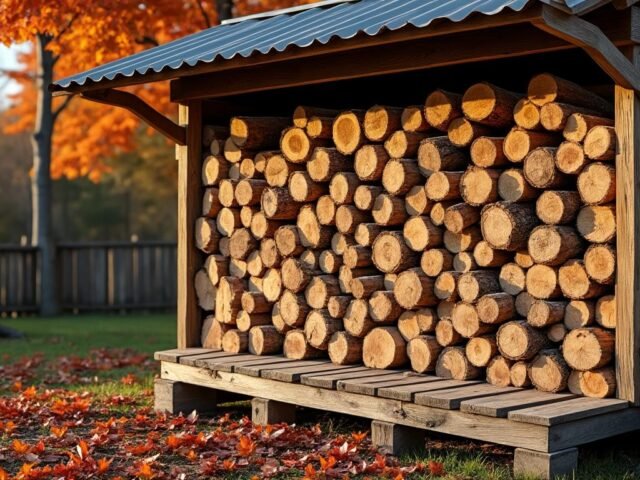 Comment bien stocker un tas de bois pour l&rsquo;hiver