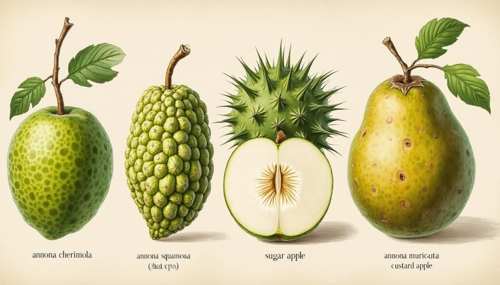 explorez les principales variétés d'anones et apprenez leurs caractéristiques essentielles pour mieux les connaître et les apprécier.