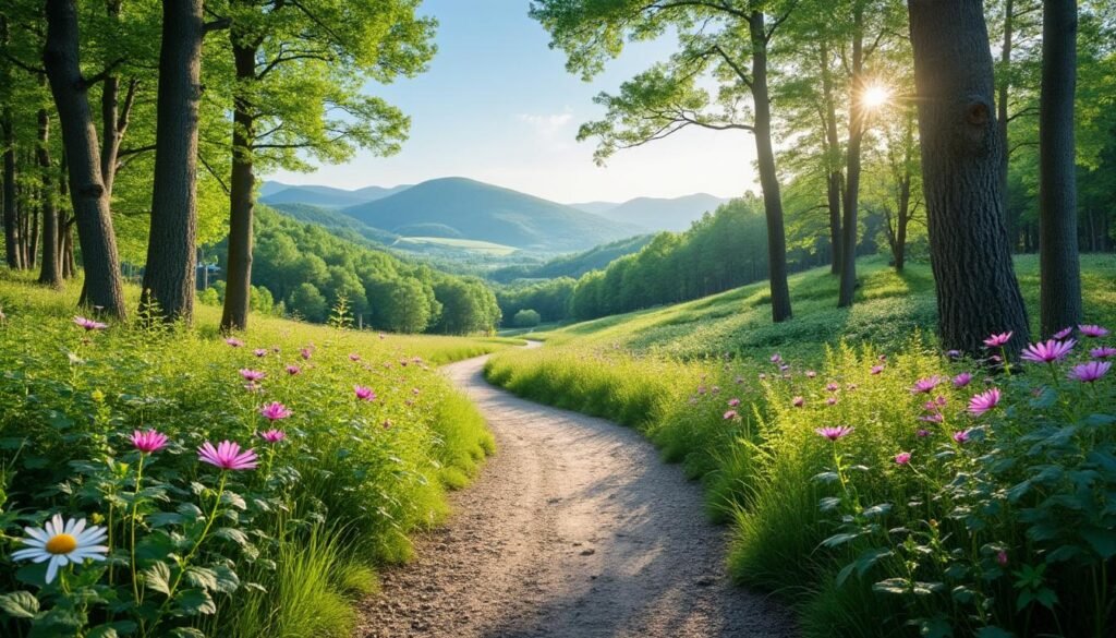 explorez le circuit pédestre de la forêt de la cantinière et laissez-vous séduire par ses paysages apaisants, parfaits pour une balade nature relaxante.