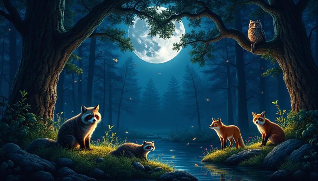 découvrez la faune nocturne des forêts, explorez les espèces actives la nuit et leur rôle essentiel dans l'écosystème forestier.