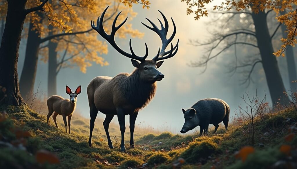 découvrez les différences et habitudes du cerf, du chevreuil et du sanglier, trois grands gibiers emblématiques, pour mieux comprendre leur mode de vie et leur comportement.