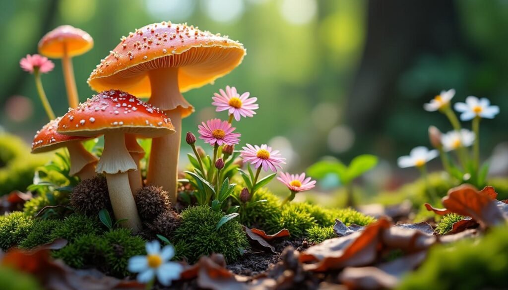 découvrez comment les champignons et les fleurs coexistent harmonieusement dans la nature, leurs rôles écologiques et leurs interactions fascinantes.