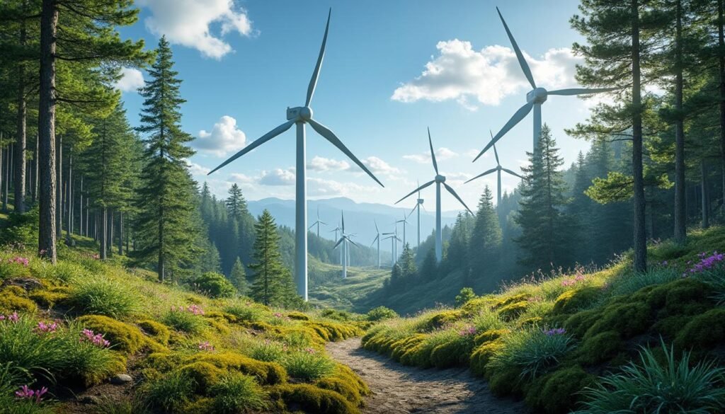 découvrez le parc éolien de la forêt des bois communaux de vesaignes-sous-lafauche, un projet durable qui s'engage pour la transition énergétique et le développement local respectueux de l'environnement.