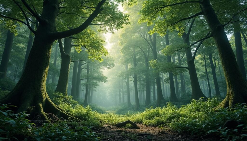 explorez la forêt de grands arbres et découvrez l’étonnante richesse des taillis, une nature sauvage pleine de biodiversité et de mystères à chaque pas.