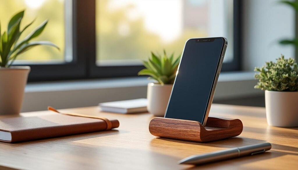 découvrez notre support téléphone en bois, alliant design élégant et praticité pour un usage quotidien harmonieux et esthétique.