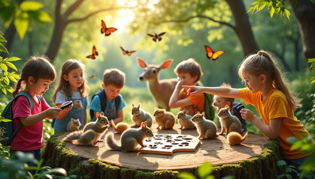 découvrez des activités ludiques et éducatives pour initier les enfants de maternelle à la faune de la forêt, favorisant l'observation et la connaissance des animaux sauvages.